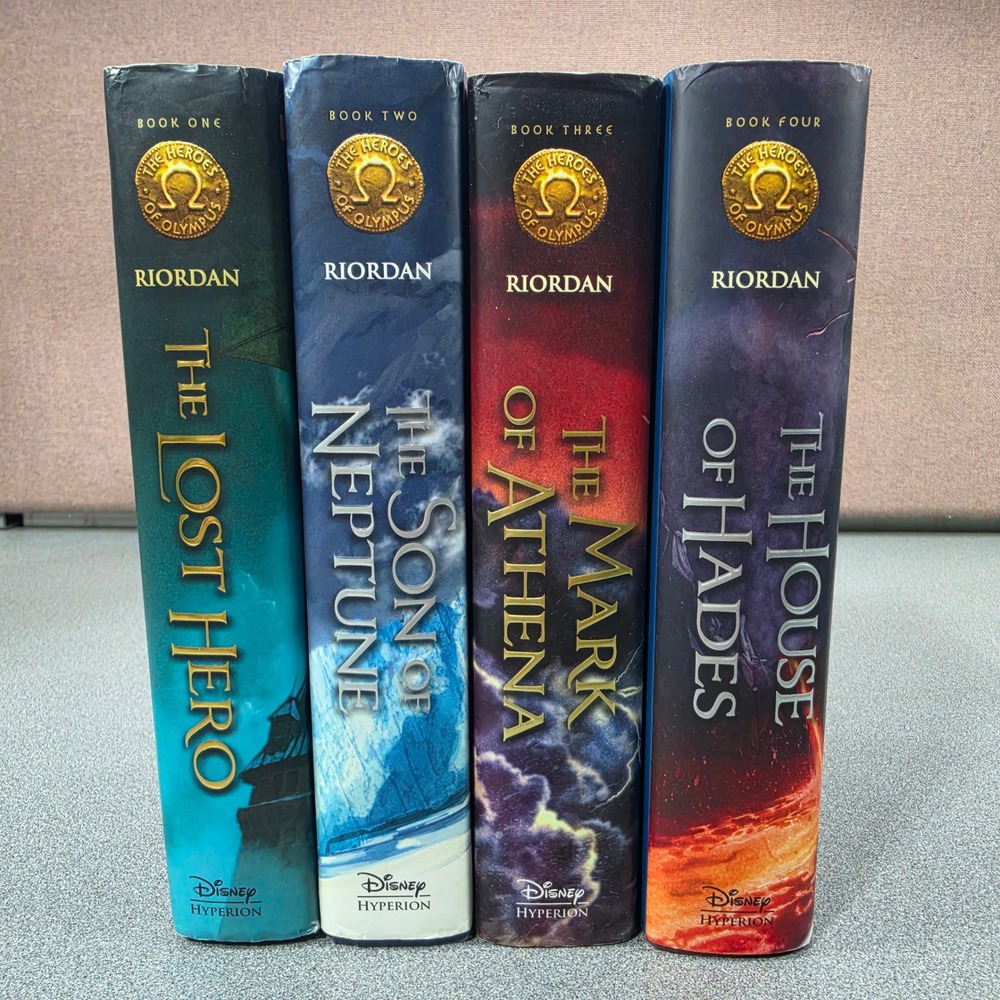 Rick Riordan Heroes of Olympus Books 1-4 Set Hardcover Multicolor Good Fantasy